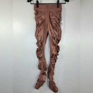 ALO YOGA HIGH WAIST CINCHED RUCHED LEGGINGS.